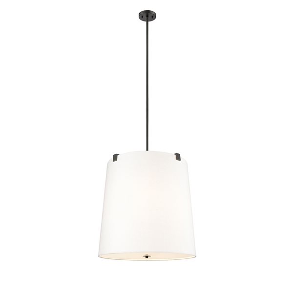 Z-Lite Weston Matte Black 6-Light Drum Pendant Light