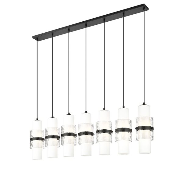 Z-Lite Cayden Matte Black 7-Light Linear Chandelier