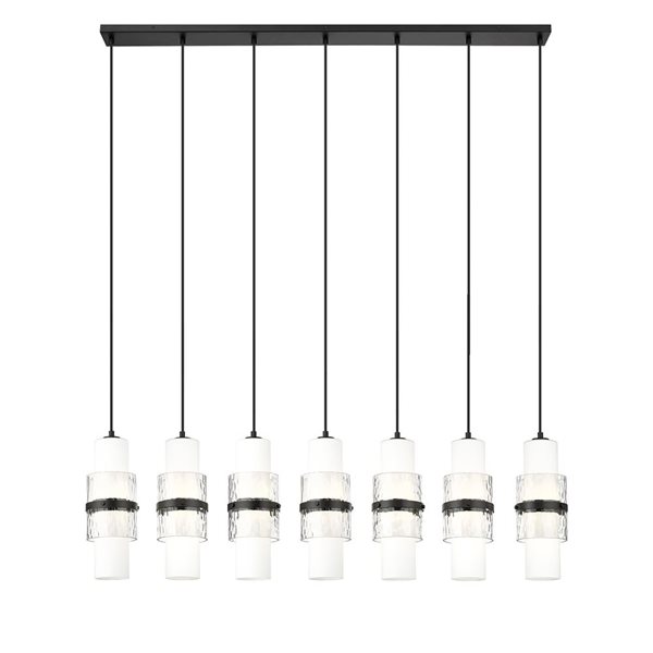 Z-Lite Cayden Matte Black 7-Light Linear Chandelier