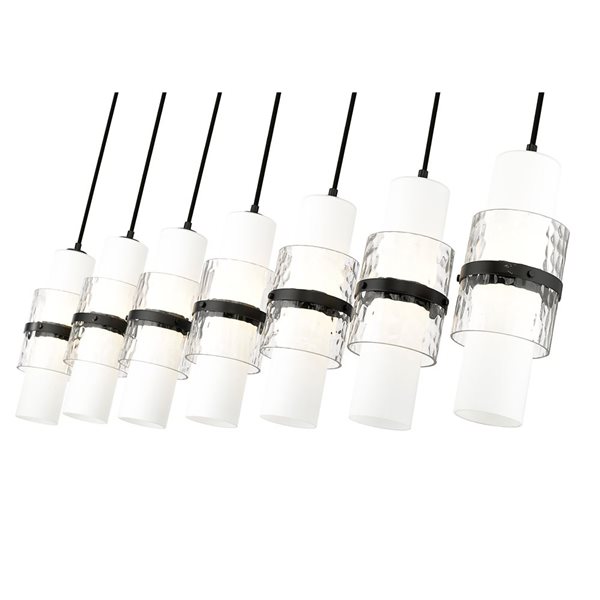 Z-Lite Cayden Matte Black 7-Light Linear Chandelier