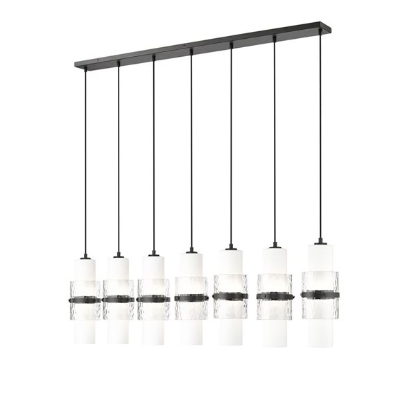 Z-Lite Cayden Matte Black 7-Light Linear Chandelier