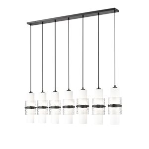 Z-Lite Cayden Matte Black 7-Light Linear Chandelier