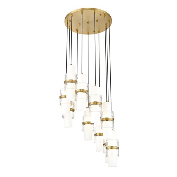 Z-Lite Cayden Modern Gold 11-Light Tiered Chandelier