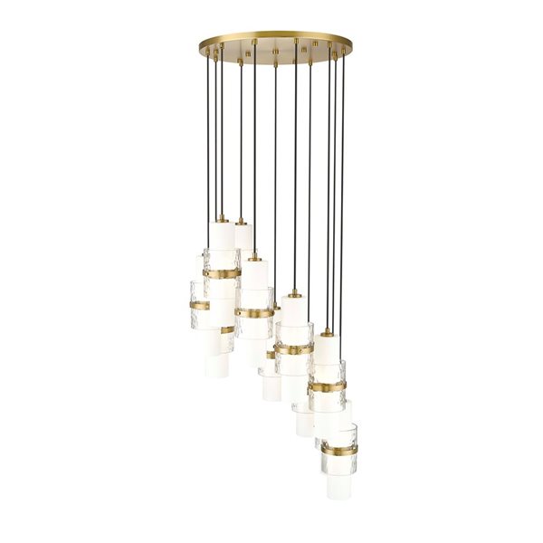 Z-Lite Cayden Modern Gold 11-Light Tiered Chandelier