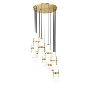 Z-Lite Cayden Modern Gold 11-Light Tiered Chandelier