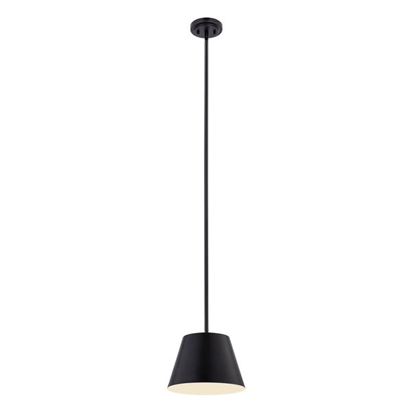 Z-Lite Lilly Matte Black 1-Light Dome Pendant Light
