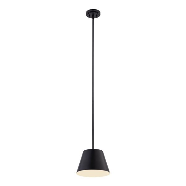 Z-Lite Lilly Matte Black 1-Light Dome Pendant Light