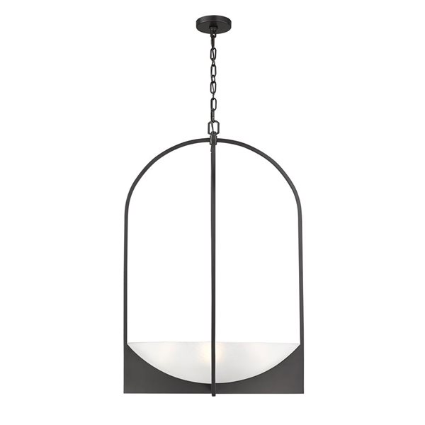 Z-Lite Devon Matte Black 6-Light Abstract Chandelier