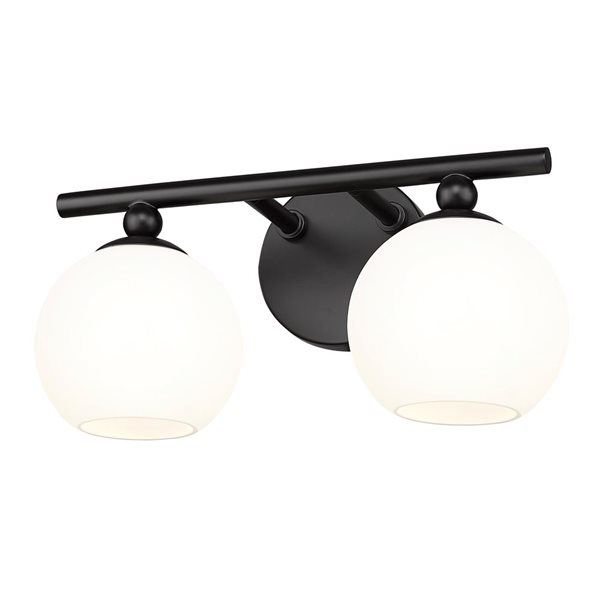 Z-Lite Neoma Matte Black 2-Light Vanity Light