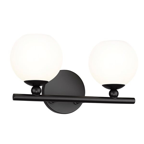 Z-Lite Neoma Matte Black 2-Light Vanity Light