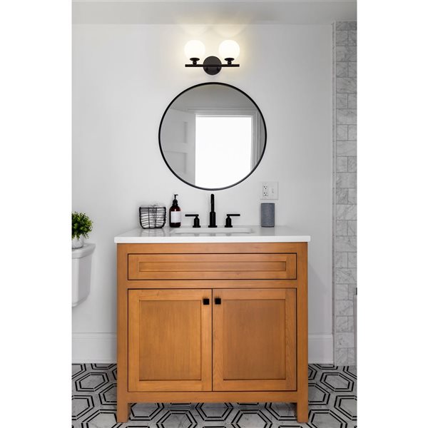 Z-Lite Neoma Matte Black 2-Light Vanity Light