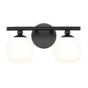 Z-Lite Neoma Matte Black 2-Light Vanity Light