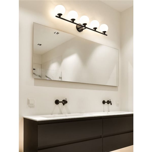 Z-Lite Neoma Matte Black 5-Light Vanity Light