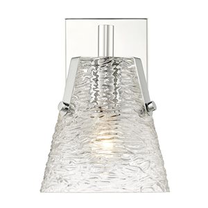 Z-Lite Analia 6.5-in Chrome 1-Light Wall Sconce