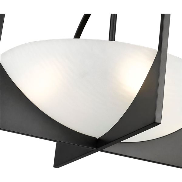 Z-Lite Devon 18-in Matte Black 4-Light Semi Flush Mount Light