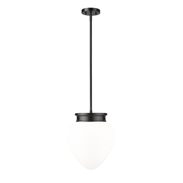 Z-Lite Gideon Matte Black 1-Light Teardrop  Pendant Light