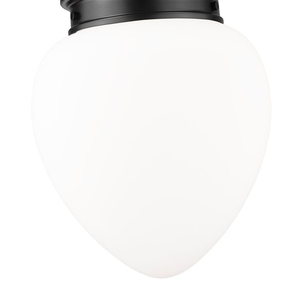 Z-Lite Gideon Matte Black 1-Light Teardrop  Pendant Light