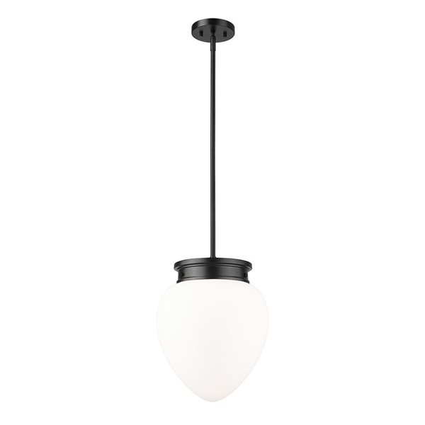 Z-Lite Gideon Matte Black 1-Light Teardrop  Pendant Light