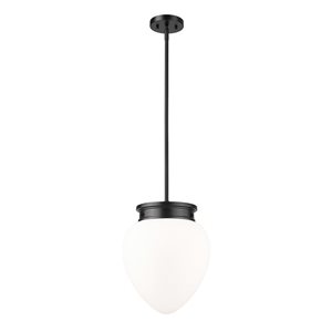 Z-Lite Gideon Matte Black 1-Light Teardrop  Pendant Light