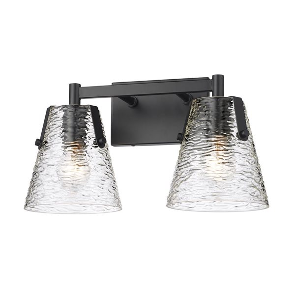 Z-Lite Analia Matte Black 2-Light Vanity Light