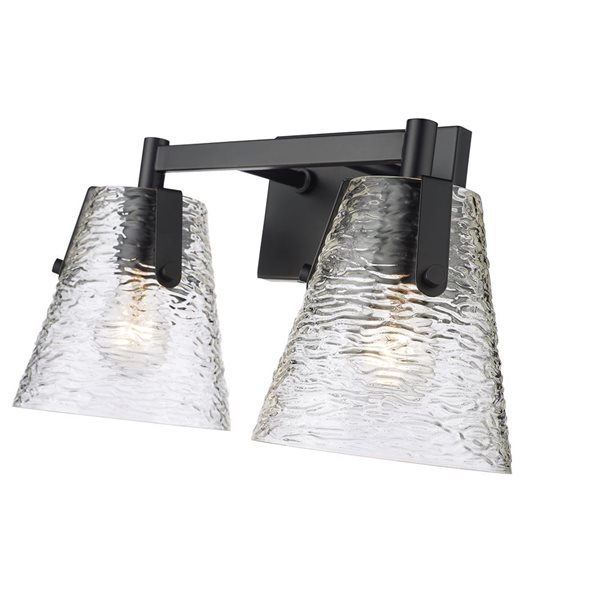 Z-Lite Analia Matte Black 2-Light Vanity Light