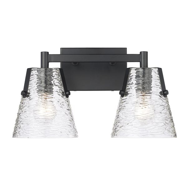 Z-Lite Analia Matte Black 2-Light Vanity Light