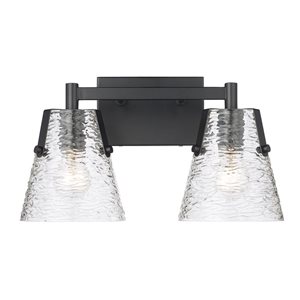 Z-Lite Analia Matte Black 2-Light Vanity Light