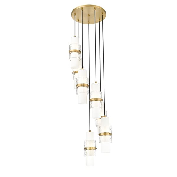 Z-Lite Cayden Modern Gold 7-Light Tiered Chandelier