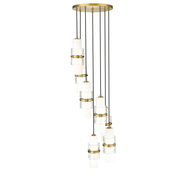 Z-Lite Cayden Modern Gold 7-Light Tiered Chandelier