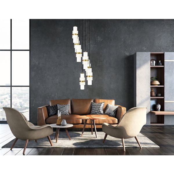 Z-Lite Cayden Modern Gold 7-Light Tiered Chandelier