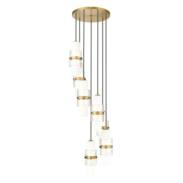 Z-Lite Cayden Modern Gold 7-Light Tiered Chandelier