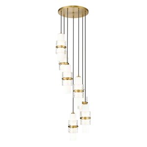 Z-Lite Cayden Modern Gold 7-Light Tiered Chandelier