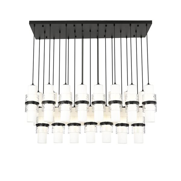 Z-Lite Cayden Matte Black 23-Light Linear Chandelier