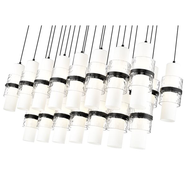 Z-Lite Cayden Matte Black 23-Light Linear Chandelier