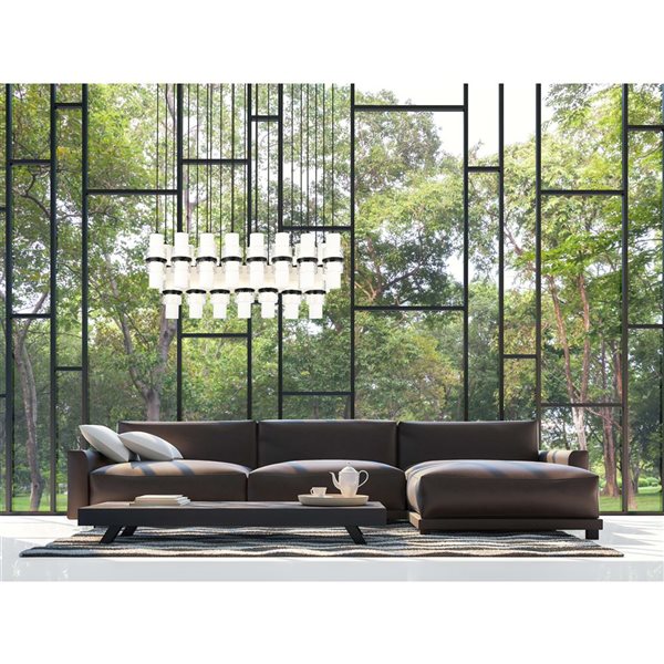 Z-Lite Cayden Matte Black 23-Light Linear Chandelier