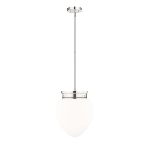 Z-Lite Gideon Polished Nickel 1-Light Teardrop  Pendant Light