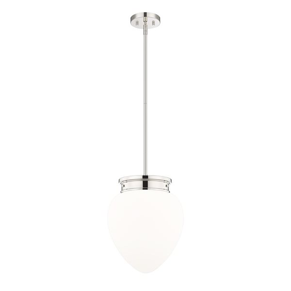 Z-Lite Gideon Polished Nickel 1-Light Teardrop  Pendant Light