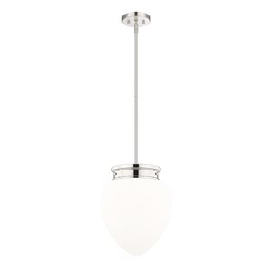 Z-Lite Gideon Polished Nickel 1-Light Teardrop  Pendant Light