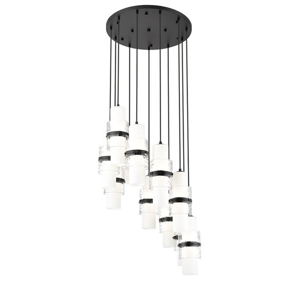 Z-Lite Cayden Matte Black 11-Light Tiered Chandelier