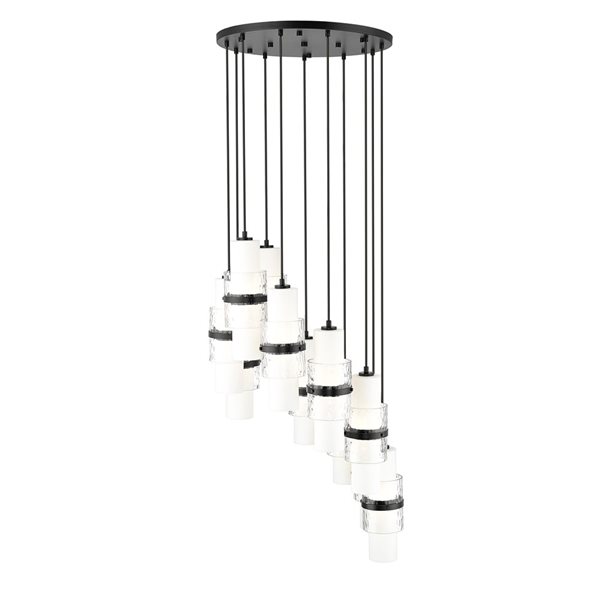 Z-Lite Cayden Matte Black 11-Light Tiered Chandelier