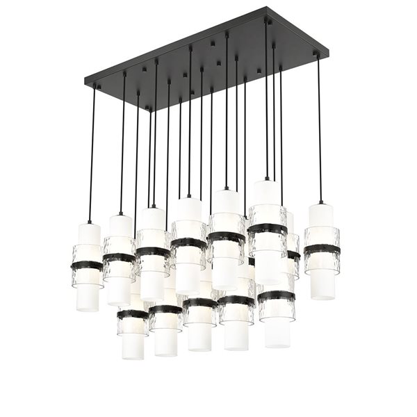 Z-Lite Cayden Matte Black 17-Light Linear Chandelier