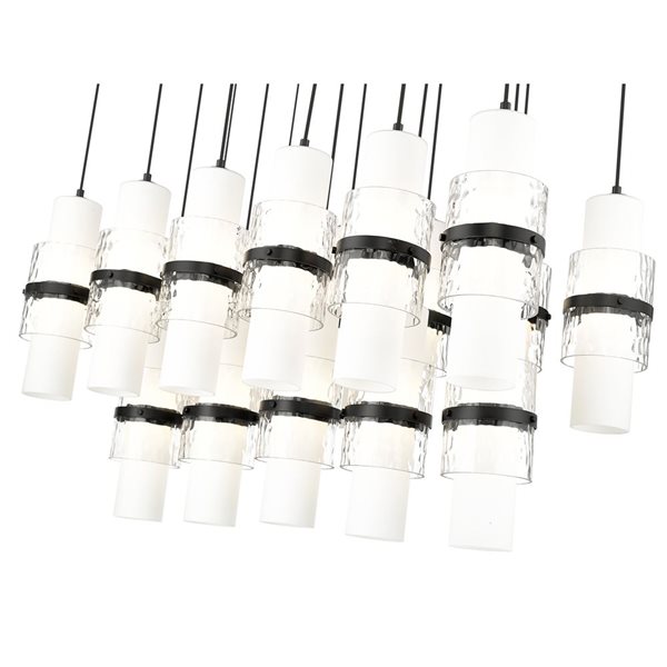 Z-Lite Cayden Matte Black 17-Light Linear Chandelier