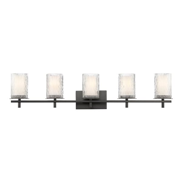 Z-Lite Grayson Matte Black 5-Light Vanity Light