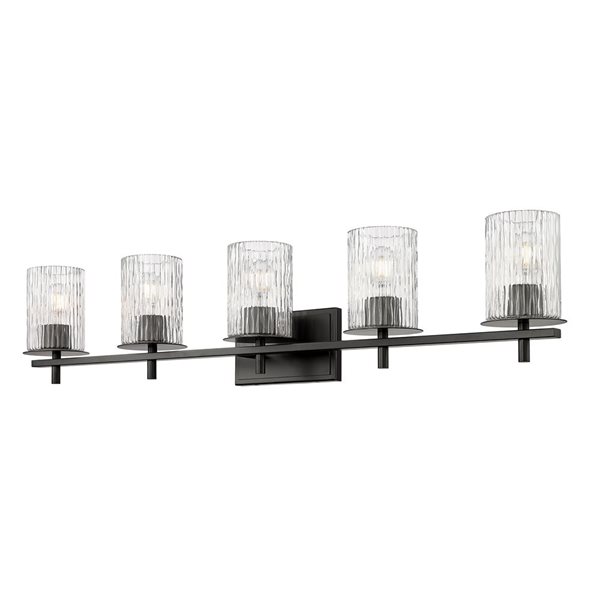 Z-Lite Grayson Matte Black 5-Light Vanity Light