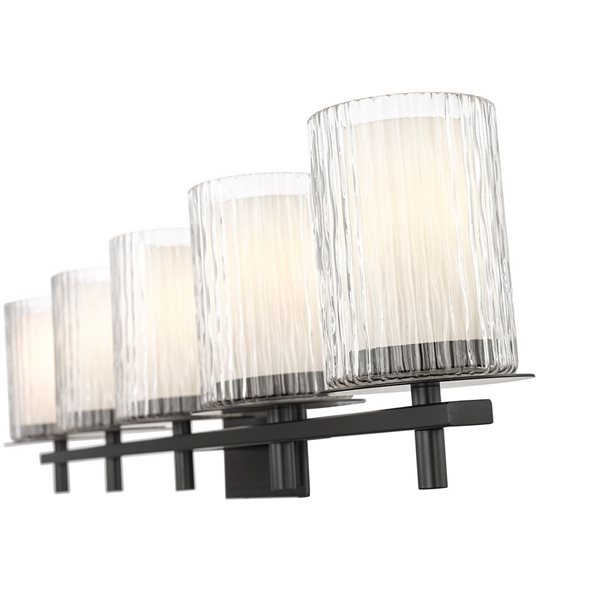 Z-Lite Grayson Matte Black 5-Light Vanity Light