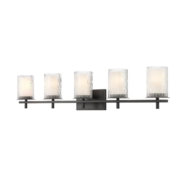 Z-Lite Grayson Matte Black 5-Light Vanity Light