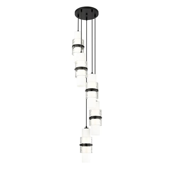 Z-Lite Cayden Matte Black 5-Light Tiered Chandelier