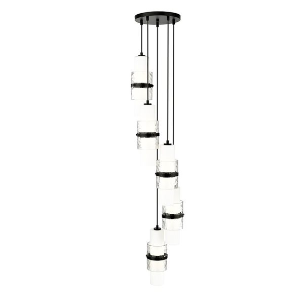 Z-Lite Cayden Matte Black 5-Light Tiered Chandelier