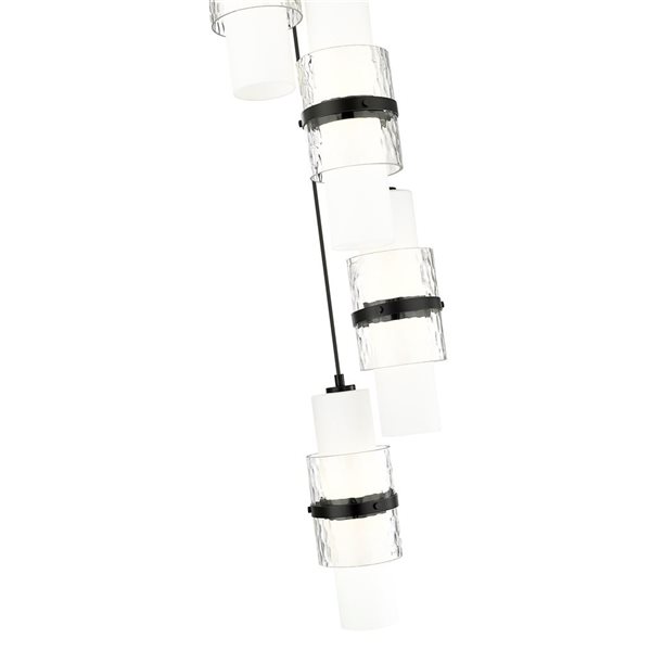 Z-Lite Cayden Matte Black 5-Light Tiered Chandelier