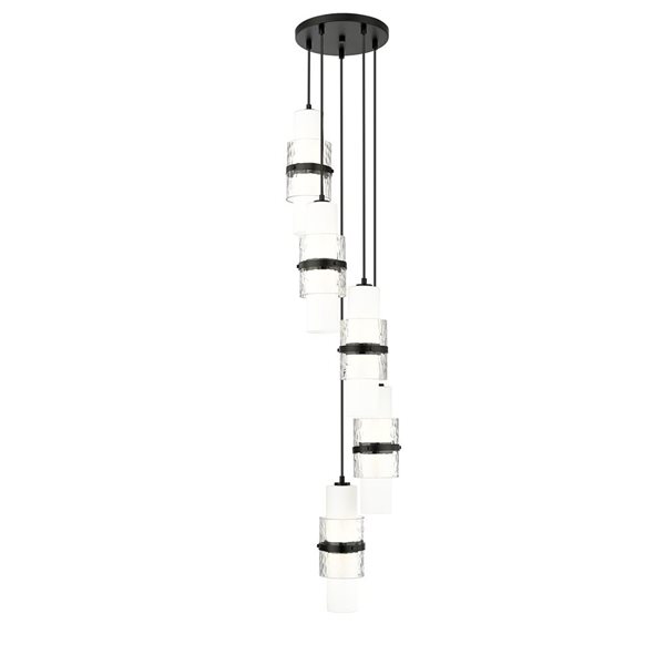 Z-Lite Cayden Matte Black 5-Light Tiered Chandelier